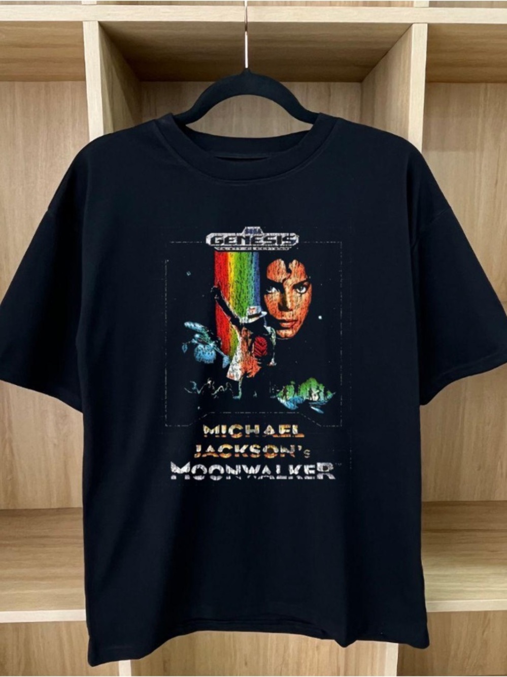 Michael Jackson Moon Walk Retro Black T-shirt